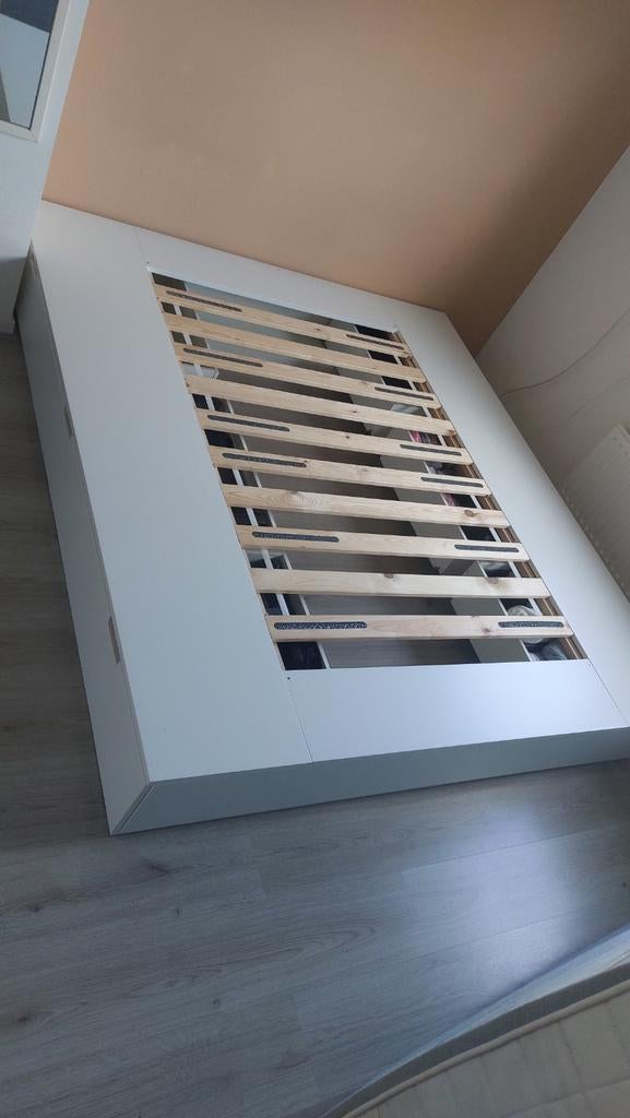 (SNEL OPHALEN) Ikea Nordli bed 180x200, Ophalen, Gebruikt, Wit, Tweepersoons