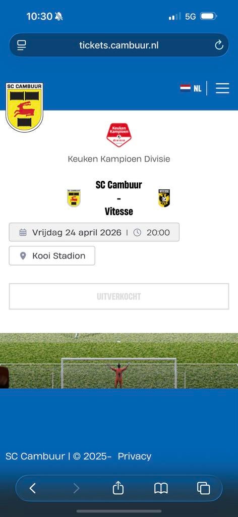 Cambuur Vitesse, Tickets en Kaartjes, Twee personen, April
