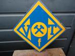 V.F.T mijnbouw emaille reclame bord, Ophalen of Verzenden, Gebruikt, Reclamebord