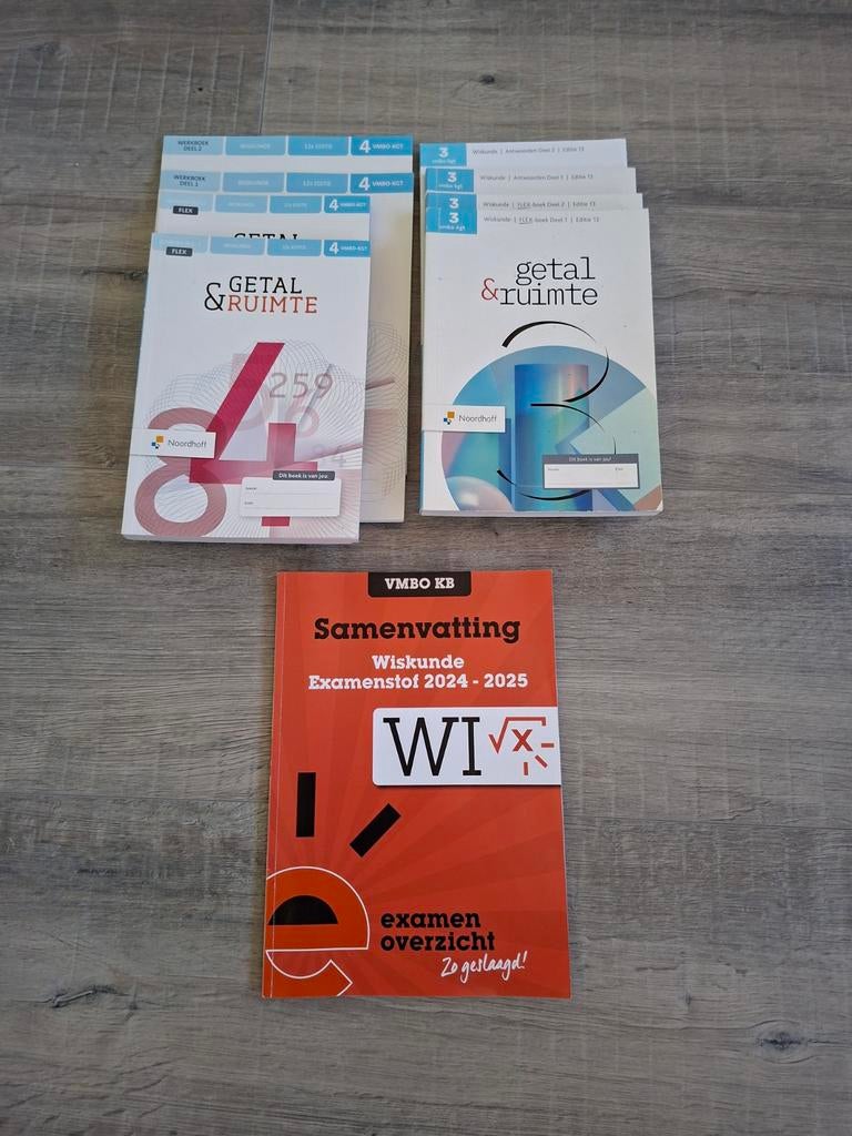 Examenstof wiskunde VMBO KB 2024-2025, Ophalen of Verzenden, Zo goed als nieuw, VMBO, Wiskunde A