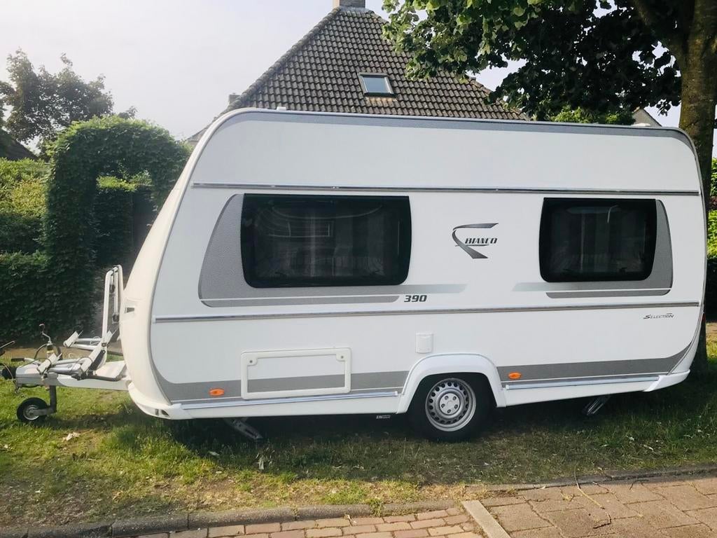 Caravan, Fendt Bianco 390 FH Selection (2015), Caravans en Kamperen, Lengtebed, Treinzit, Tot en met 3, Particulier
