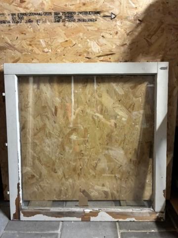 2x Raam Dubbel Glas, Ophalen, Gevelraam of Ruit, Gebruikt, 80 tot 120 cm