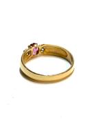 18k gouden ring met robijn en diamant, 18 tot 19, -, -, Ophalen of Verzenden