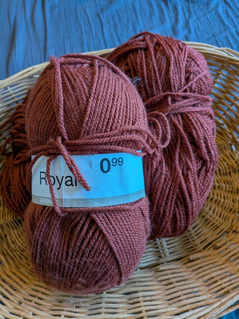 Zeeman Royal Garen Roestbruin - +/- 250 gram, Hobby en Vrije tijd, Breien en Haken, Ophalen of Verzenden