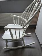 Witte houten schommelstoel, Huis en Inrichting, Stoelen, Ophalen, Gebruikt, Wit, Eén