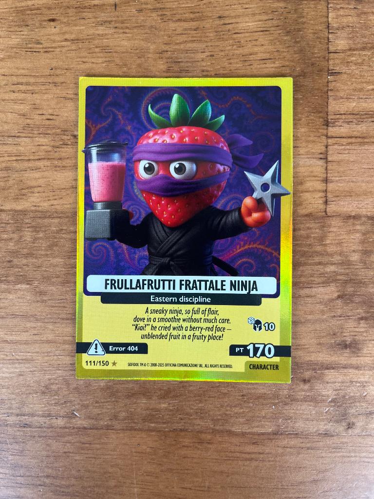 Frullafruttie frattale ninja gold brainrot card, Ophalen of Verzenden, Nieuw