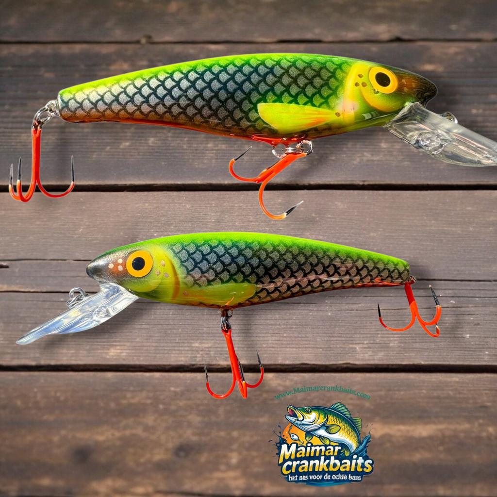 The ErnieCC 6” Neon custom gespoten UV treble #1 afgehaakt, Watersport en Boten, Hengelsport | Roofvissen, Haak, Purmerend, Nieuw