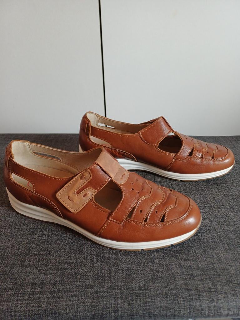 Kiaraflex Leren Instappers Maat 39, Bruin, Instappers, Nieuw, Ophalen of Verzenden