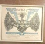 Getuigschrift Bruynzeel Zaandam G Duijf 1960 art deco stijl, Ophalen