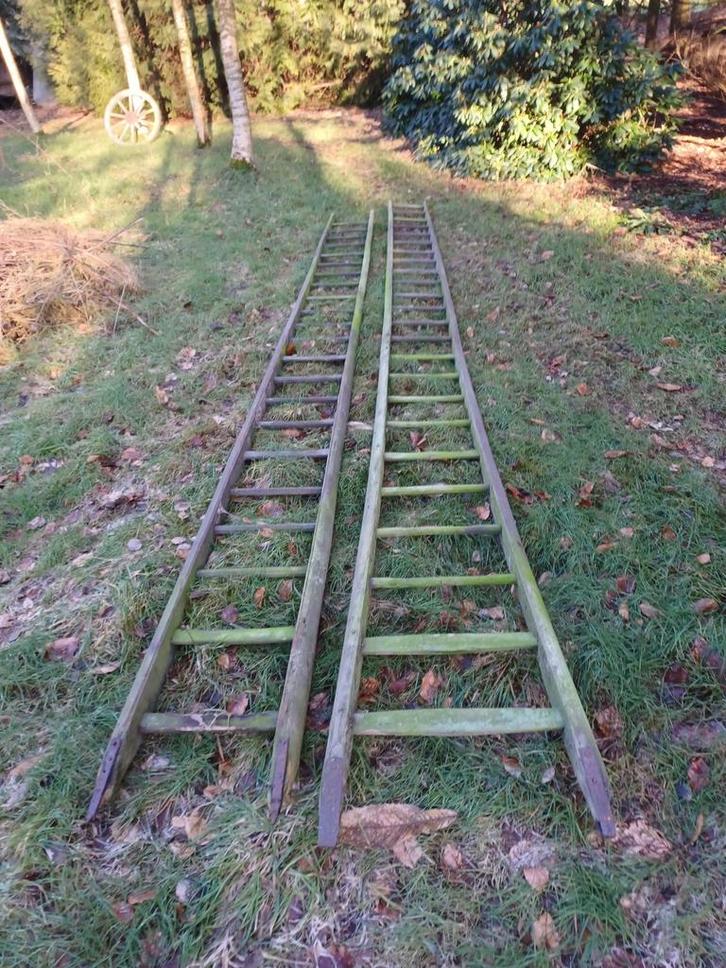 LADDERS VERLICHTING DECORATIE STALRAMEN BORDERRAND EG SLEE, Doe-het-zelf en Verbouw, Ladders en Trappen, Gebruikt, Ladder, 4 meter of meer