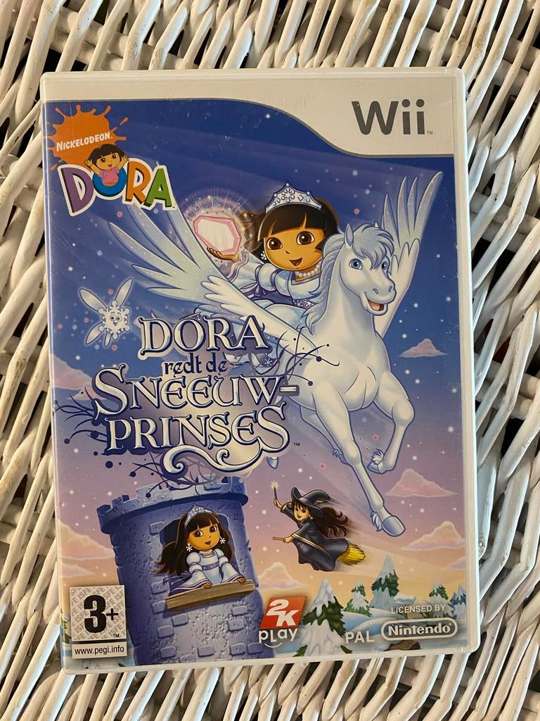 NINTENDO Wii game Dora redt de Sneeuw Prinses (compleet), Avontuur en Actie, 1 speler, Ophalen of Verzenden, Zo goed als nieuw
