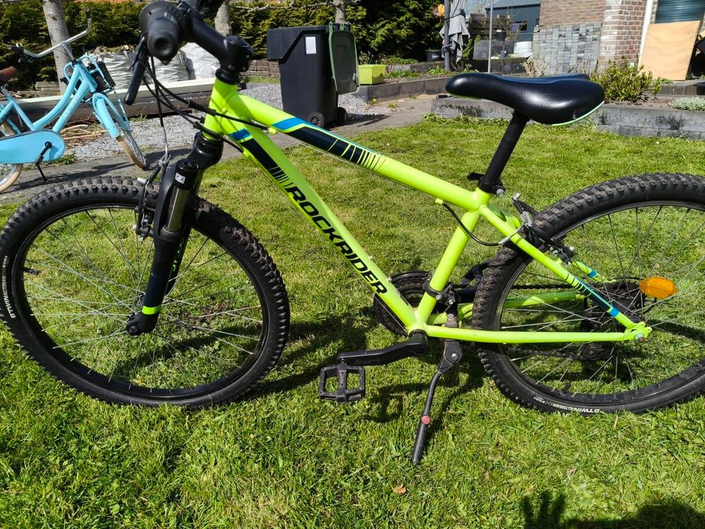 Rockrider mountainbike, neon geel 24 inch, Minder dan 45 cm, Ophalen, Gebruikt, Overige merken