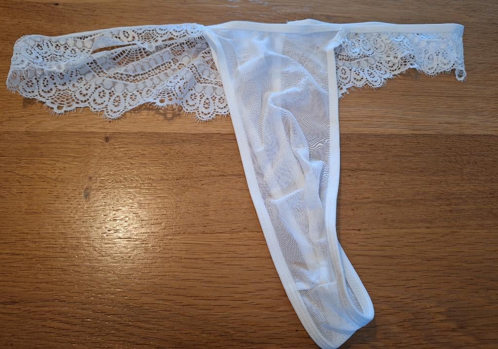 sexy herenstring maat xl, Kleding | Heren, Ondergoed, Verzenden, Wit, Overige typen