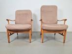 Set 2 vintage beuken fauteuil farstrup casa refurbished ´60, Huis en Inrichting, Fauteuils, Ophalen, Overige materialen, N, Vintage