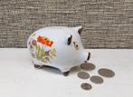 Vintage aardewerk spaarvarken 'Wildflowers', Gebruikt, ., Ophalen of Verzenden, Overige thema's