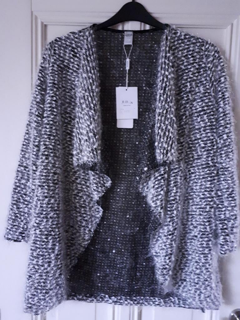 VEST ZWART GEMËLEERD MET ZILVER DRAAD NIEUW MAAT M/ L, Kleding | Dames, Ophalen of Verzenden, Nieuw, Maat 38/40 (M), Zwart