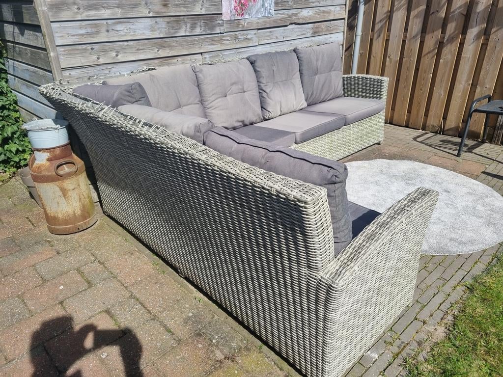 Grijze loungeset met kussens, Tuin en Terras, Ophalen