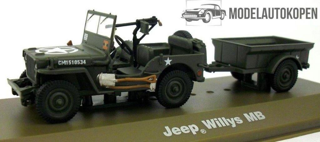 ATLAS JEEP WILLYS MET AANHANGER, Verzenden, Nieuw, Auto, Overige merken