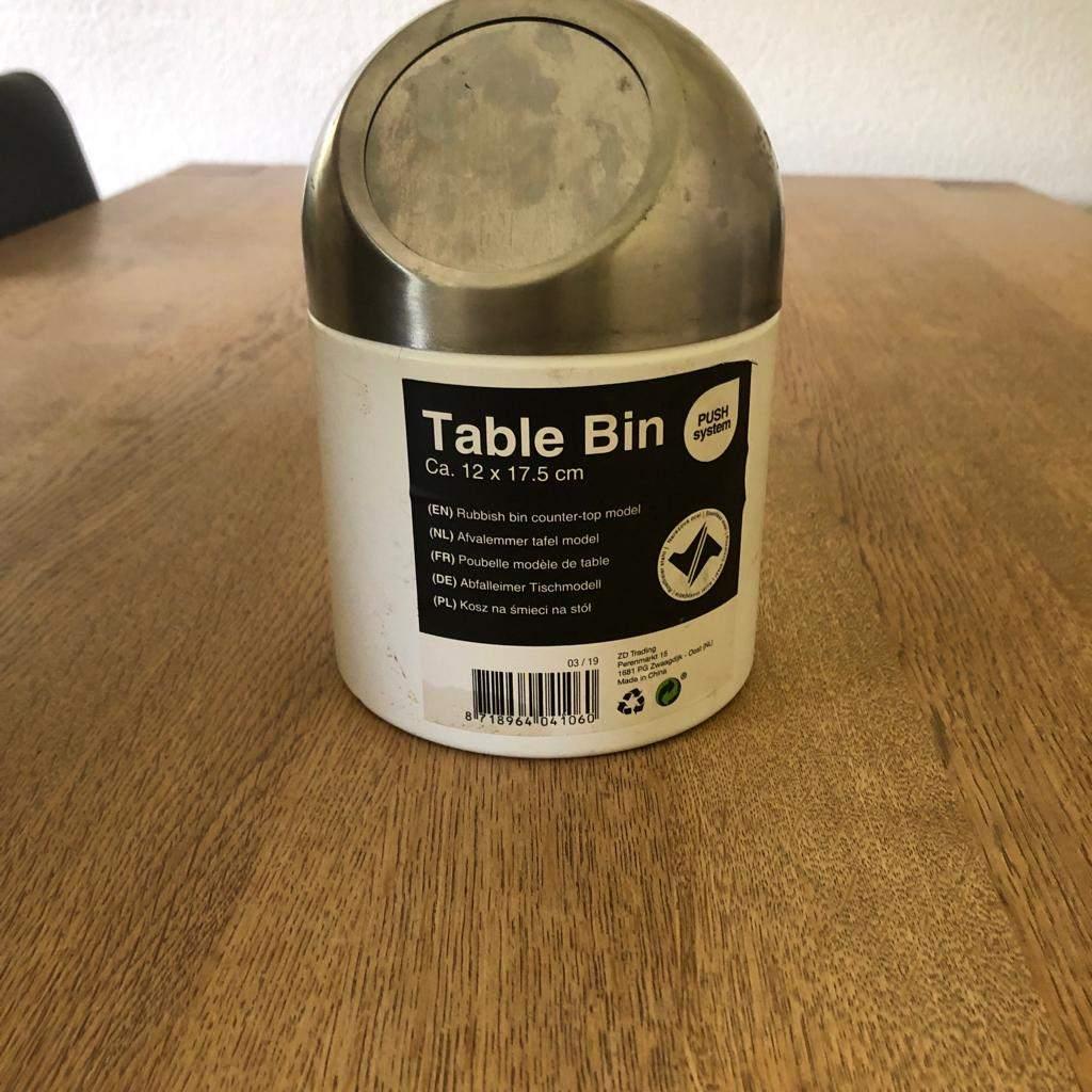 tafelvuilbakje table bin, Nieuw, Ophalen of Verzenden, Minder dan 10 liter, Metaal