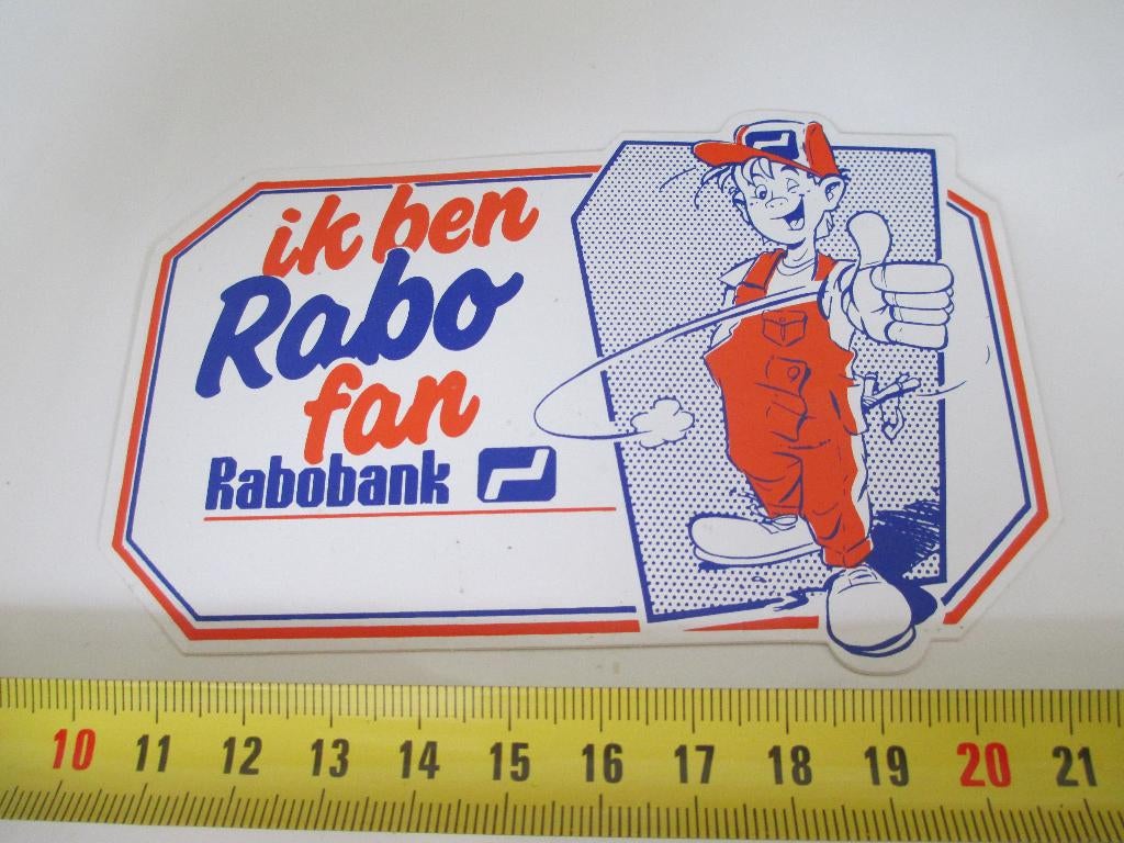 sticker Ik ben RABO fan  Rabobank, Ophalen, Zo goed als nieuw