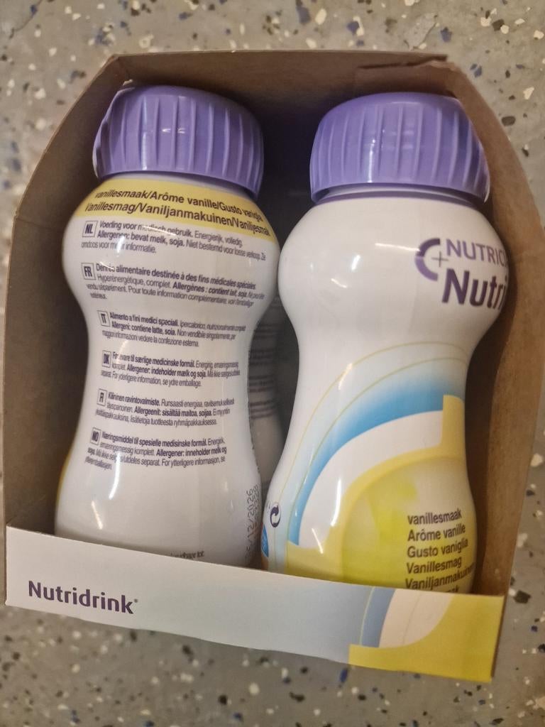 Nutridrink Nutricia vanille €3,50 per 4 flessen, Ophalen of Verzenden, Nieuw, Poeder of Drank