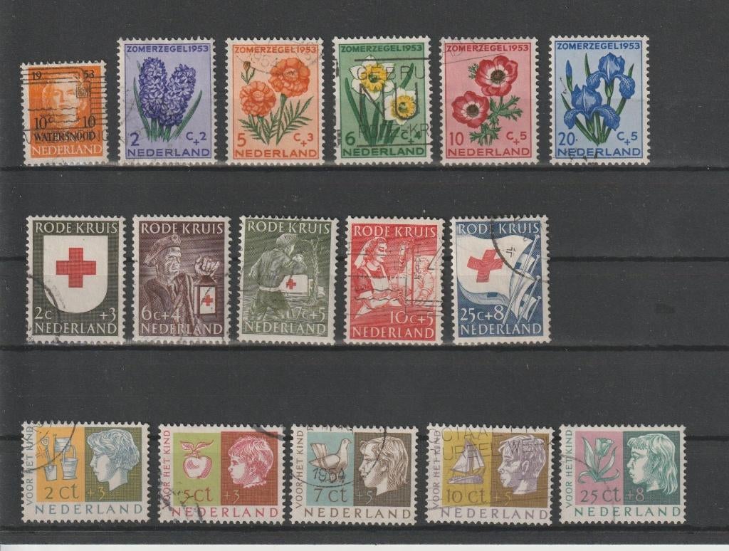 Nederland - jaargang 1953 gestempeld, compleet., Postzegels en Munten, Verzenden, Na 1940, Gestempeld