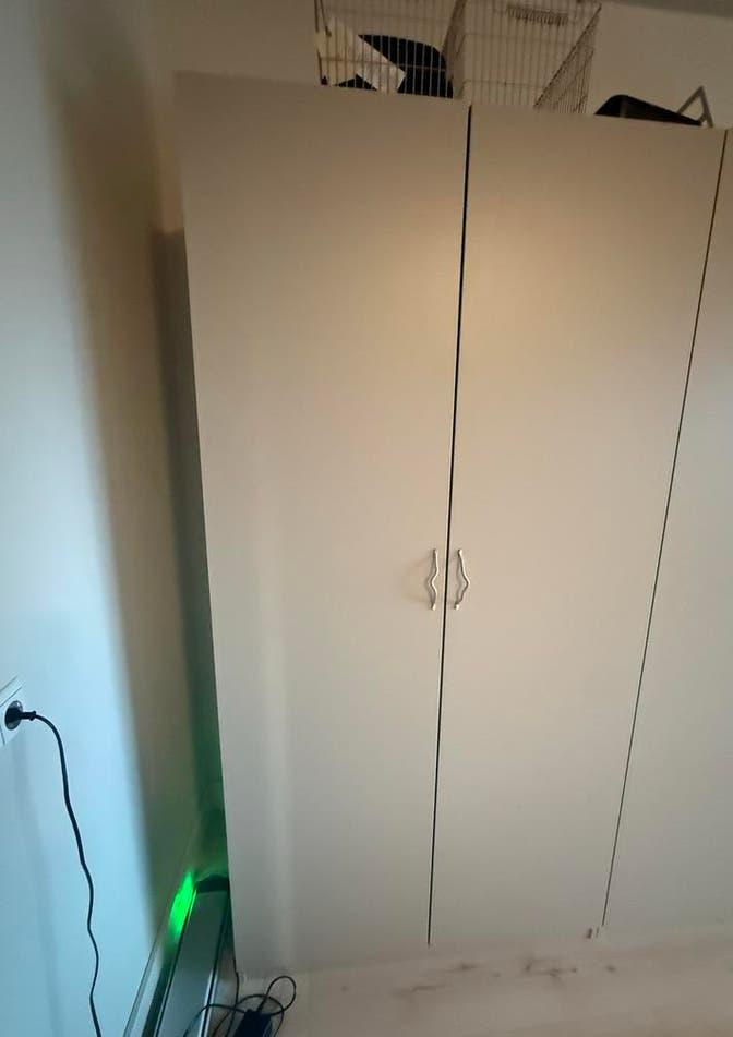 PAX kast IKEA grijsbeige 100x58x201, Ophalen, 200 cm of meer, 50 tot 100 cm, Zo goed als nieuw