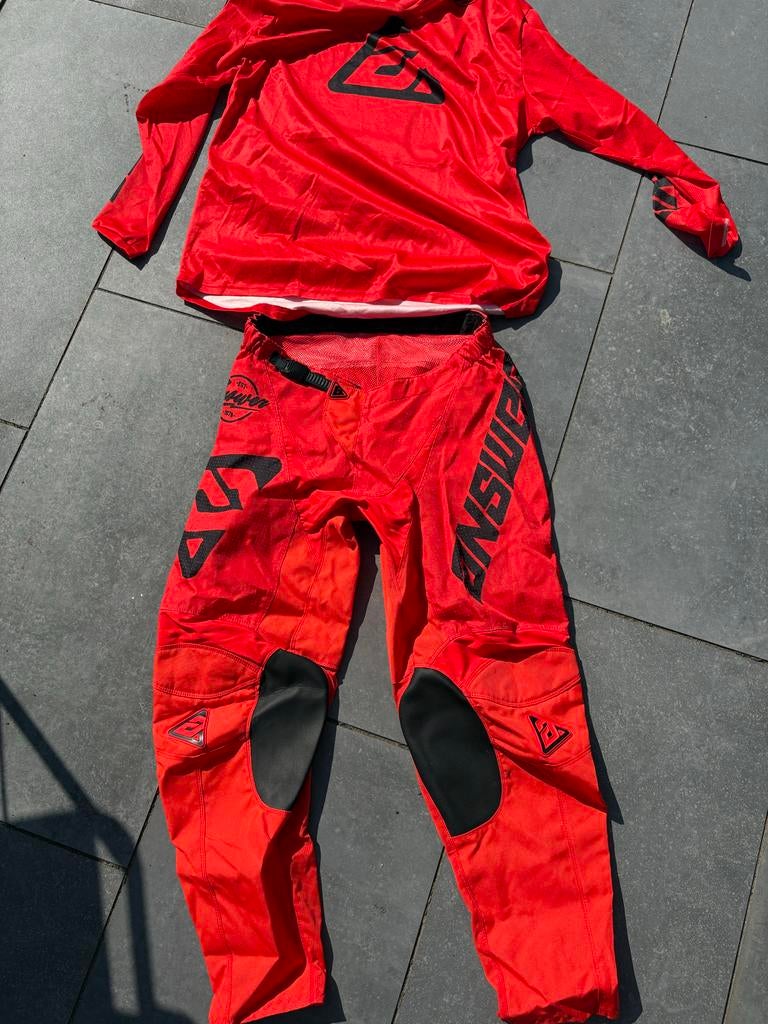 Answer Racing Crosskleding Set - Rood (Shirt 2XL, Broek 36), Motoren, Ophalen of Verzenden, Tweedehands, Heren, Motorcrosskleding