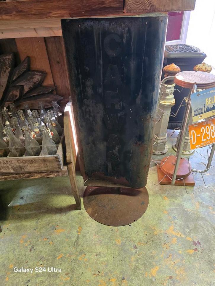 Reclame Bord van ijzer zeer oude 115 hoog 50 breed, Verzamelen, Merken en Reclamevoorwerpen, Ophalen