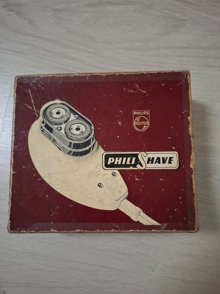 Vintage Philips scheerapparaat Phili Shave in doosje bakelie, Verzamelen, Speldjes, Pins en Buttons, Ophalen of Verzenden