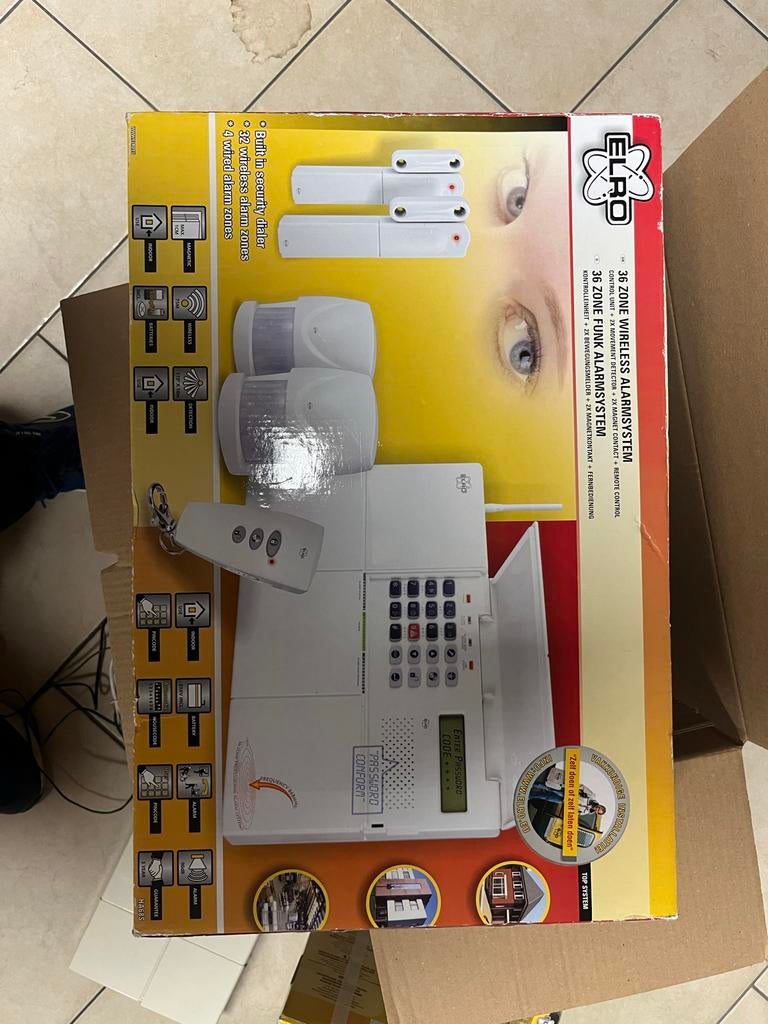 Elro draadloos beveiliging systeem, Doe-het-zelf en Verbouw, Alarmsystemen, Ophalen, Beweging, Zo goed als nieuw, Compleet systeem