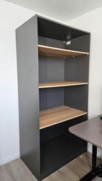 IKEA PAX Kast Grijs met 3x Licht Eiken Planken (100x58x200), Ophalen, Met plank(en), Gebruikt, 100 tot 150 cm