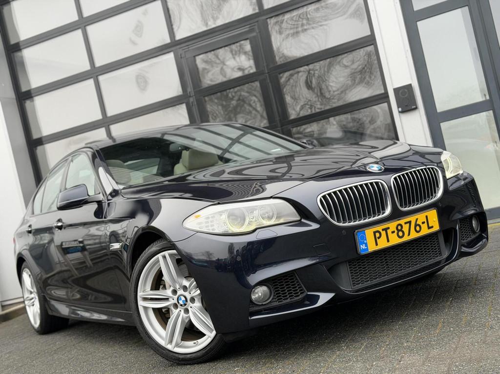 BMW 5-serie 535i High Executive 306PK+ M-Sport / PANO / LEDE, Euro 5, Gebruikt, Beige, Blauw
