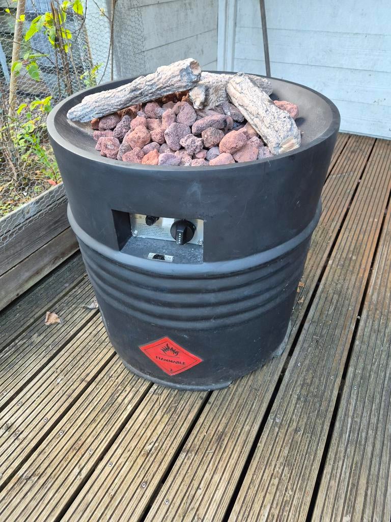 Cosi Living vuurtafel rond zwart, Ophalen, Zo goed als nieuw