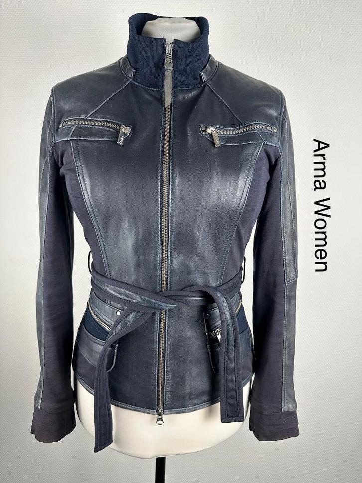 Arma Women Leren Jas  (mt: 42) 28,8/9357, Kleding | Dames, Jassen | Zomer, Zo goed als nieuw, Maat 42/44 (L), Bruin, Ophalen of Verzenden