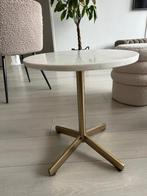 Marmeren bijzettafel, Huis en Inrichting, Overige materialen, Minder dan 55 cm, Rond, Zo goed als nieuw