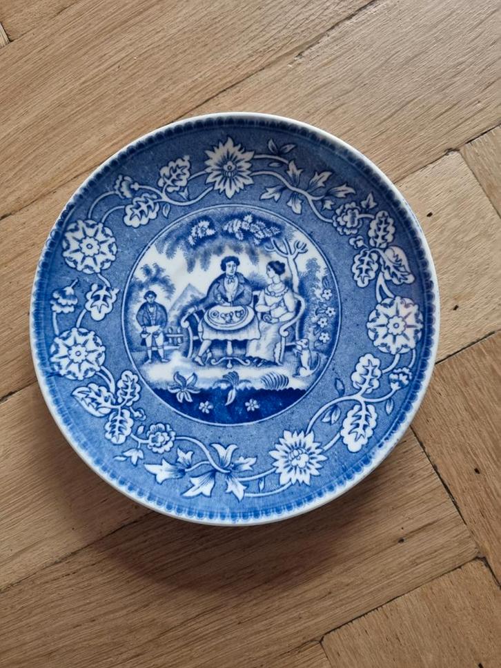 Klein Delfts blauw bord Petrus Regout FA-Drinker 16cm, Antiek en Kunst, Antiek | Servies los, Ophalen of Verzenden