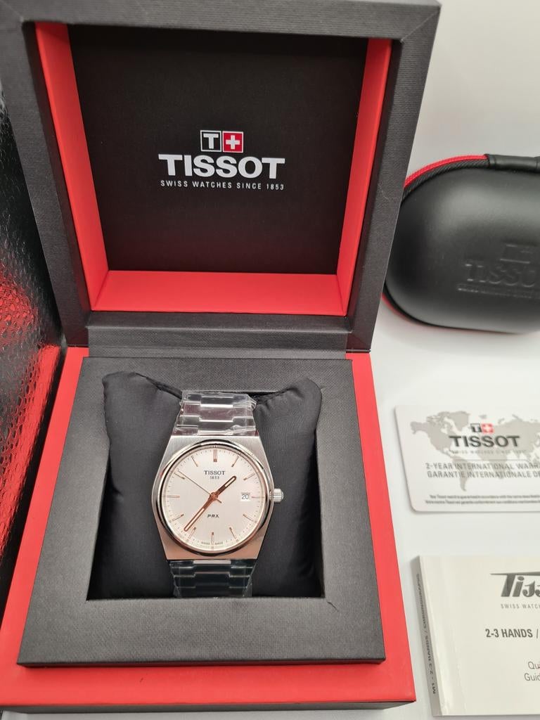Tissot PRX 40mm - Wit - Nieuw met Factuur & Garantie, Staal, Staal, -, Verzenden