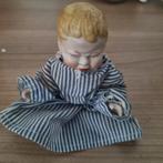 Antieke Porseleinen Babypop - 13cm - Jaren '30 - Onbeschadig, Verzamelen, Poppen, Ophalen of Verzenden, Zo goed als nieuw, Babypop