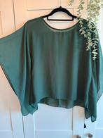 Voile blouse in flessengroen, maat s/m, Ophalen of Verzenden, Zo goed als nieuw, Maat 36 (S), Groen
