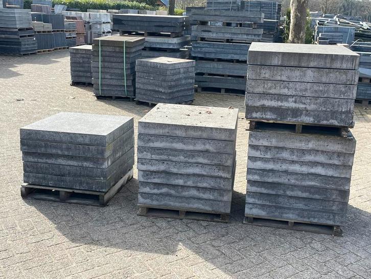 Oud Hollandse tegels Antraciet 80x80x10 RESTPARTIJ, Tuin en Terras, Tegels en Klinkers, Nieuw, Terrastegels, Beton, Ophalen
