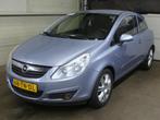 Opel Corsa 1.2-16V Enjoy - Airco - Mooie auto!, Voorwielaandrijving, Zwart, 4 cilinders, Blauw