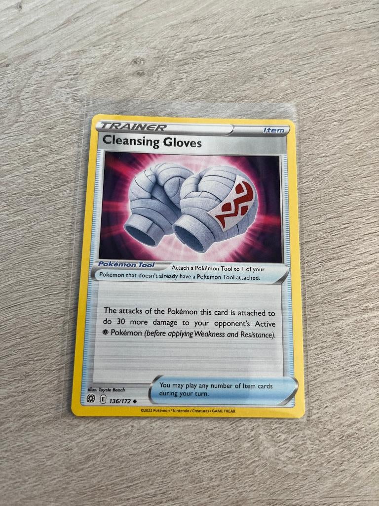Cleansing Gloves 136/172 Brilliant Stars - Pokémon Kaart, Ophalen of Verzenden, Nieuw, Losse kaart