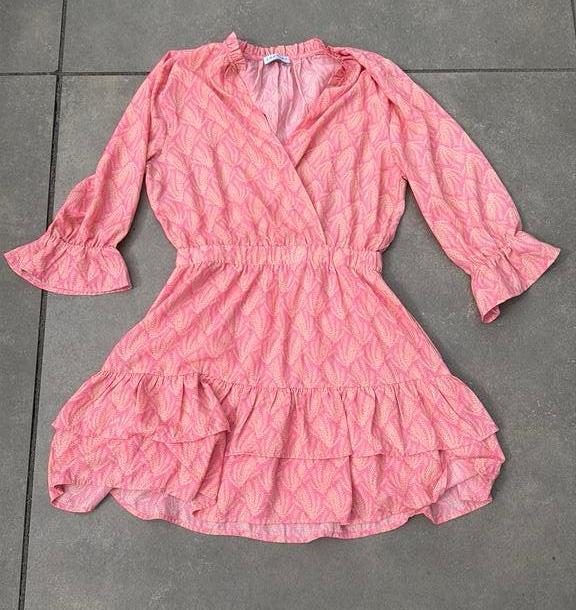 Jurk Loavies maat S roze/oranje, Oranje, Zo goed als nieuw, Boven de knie, Ophalen