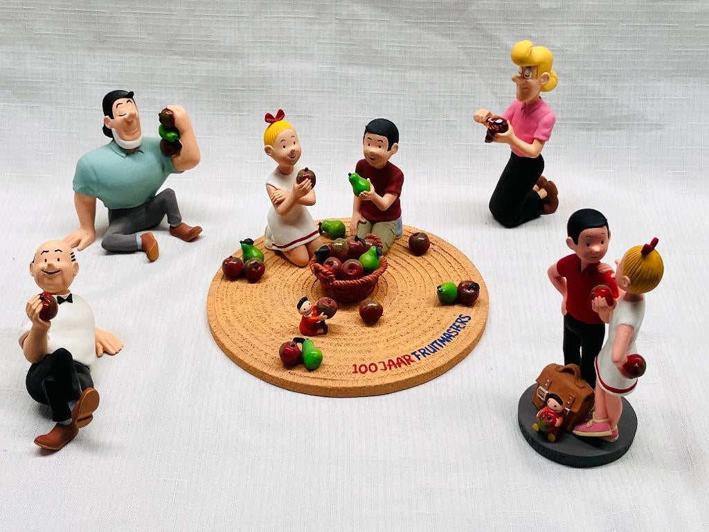 Suske en Wiske Fruitmasters beeldjes set 2003-2004, Verzamelen, Stripfiguren, Zo goed als nieuw, Beeldje of Figuurtje, Suske en Wiske