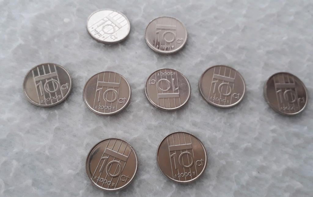 9st 0.10 cent, 9 st dubbeltjes en 9 stuivers, 5 cent, Ophalen of Verzenden, Koningin Beatrix, Losse munt