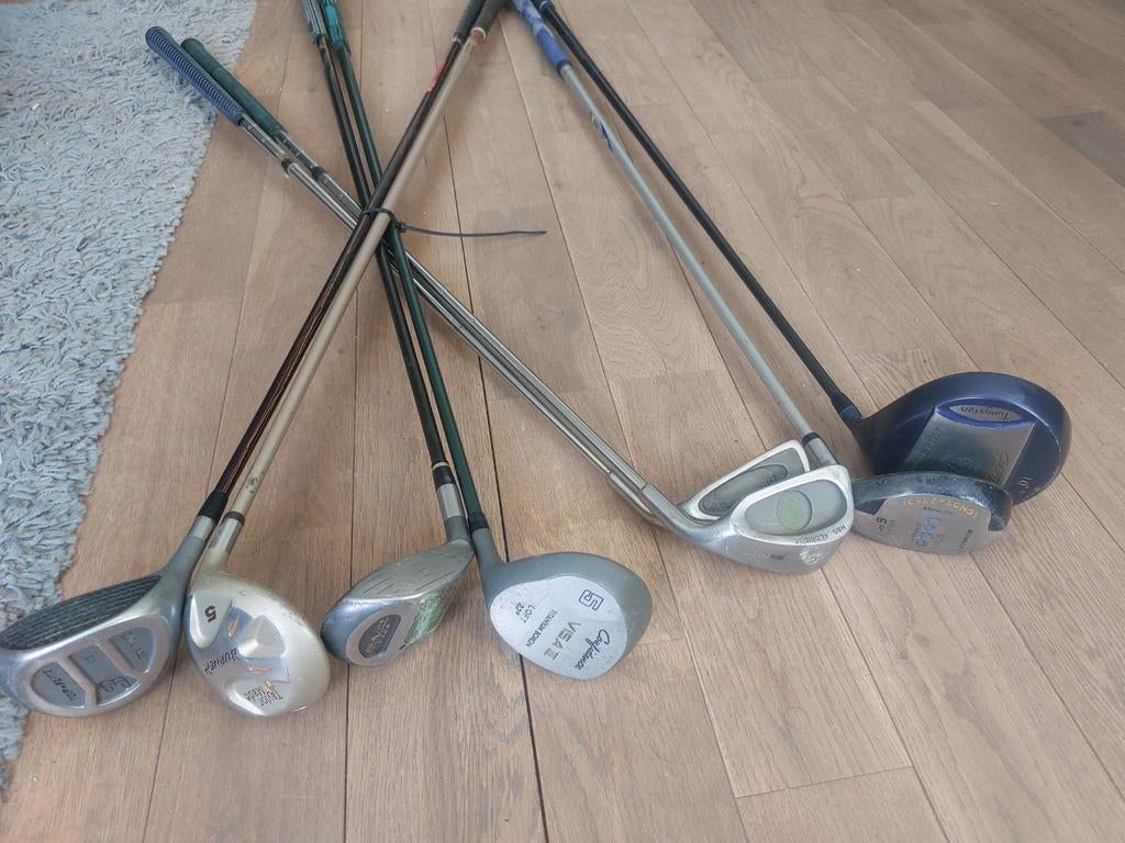 8 golfclubs: Driver, Woods, Irons, Ophalen of Verzenden