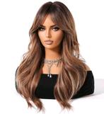 Goudbruine pruik/haarwerk met highlights., Sieraden, Tassen en Uiterlijk, Uiterlijk | Haarverzorging, Ophalen of Verzenden, Nieuw