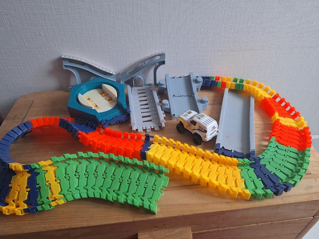 Flexibele racebaan en koppelstukken. Zie foto's, Ophalen of Verzenden, Gebruikt