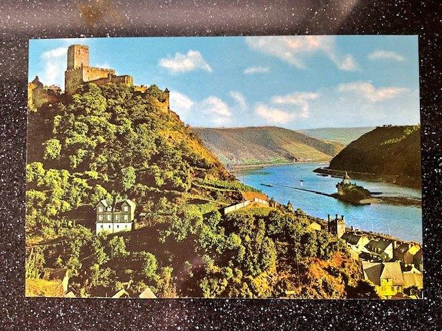 De Rijn bij Kaub Kasteel Gutenfels en Pfalzgrafenstein, Ophalen of Verzenden, 1960 tot 1980, Ongelopen, Duitsland